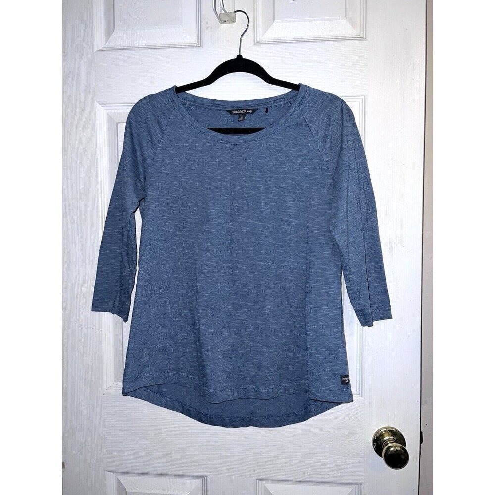 TOAD&CO Womens Boat Neck Casual Top 3/4 Sleeve Stretch Thin Stripe Grey